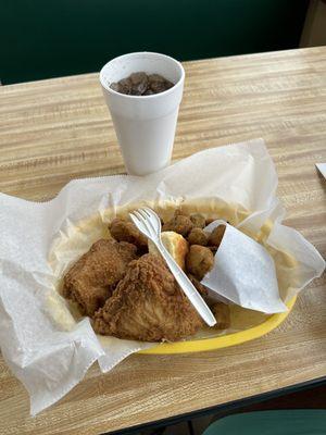 3 Pcs Dark & fried okra