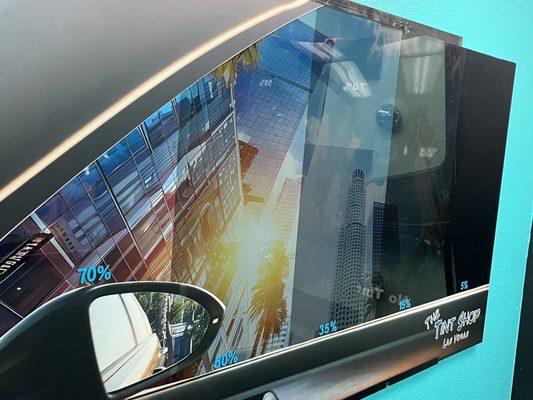 Tint percentage sign