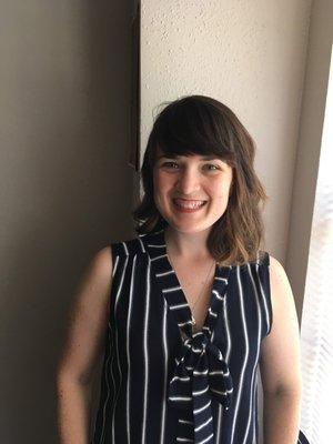 After: 7 inches gone, side part, and styling added