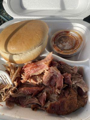 The pulled pork sandwich