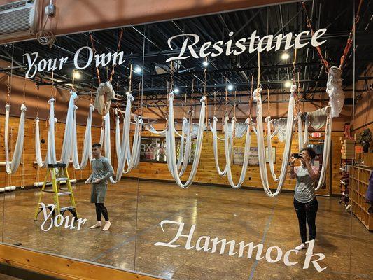 Aerial yoga!