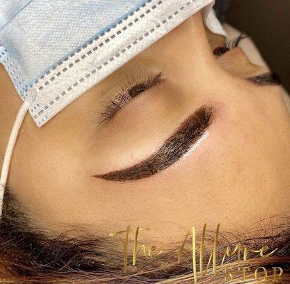 Up close and personal! What a difference! These are her AFTER BROWS! Check her before brows!
Please keep in mind it heals differently