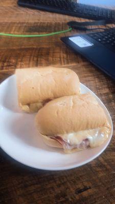 Ham and Swiss sub roll