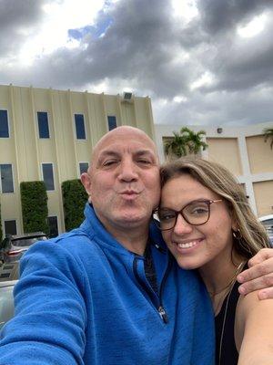 My Daughter Natalie and myself after a visit with Dr. Ordonez