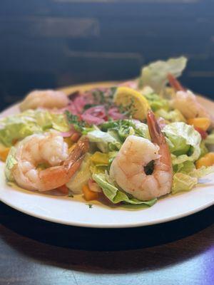 Peach and Shrimp Salad