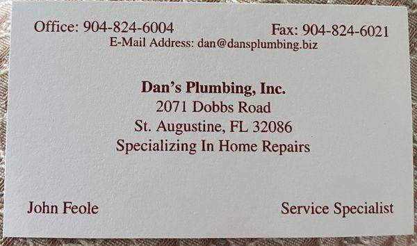Dan's Plumbing