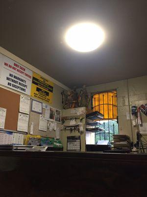 Typical crowded waiting area.