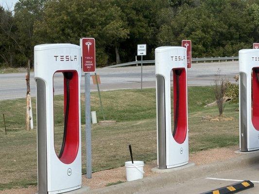 Buckets and squeegees to clean your windshield!