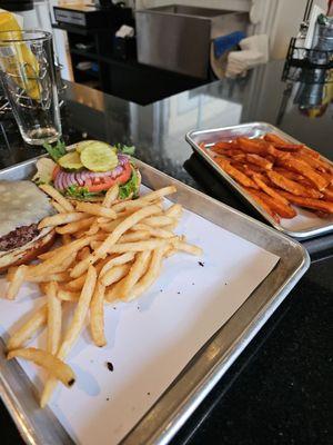 Over the Bridge Burger Homemade Fries sweet potato fries