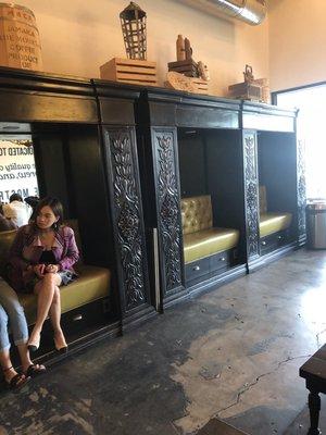 Interesting booth seating