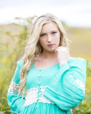 beautiful young lady with trendy top