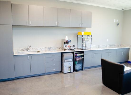 Popcorn and beverages for your refreshment!