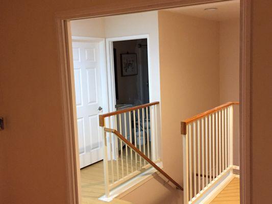 Inside view of wall with pocket doors