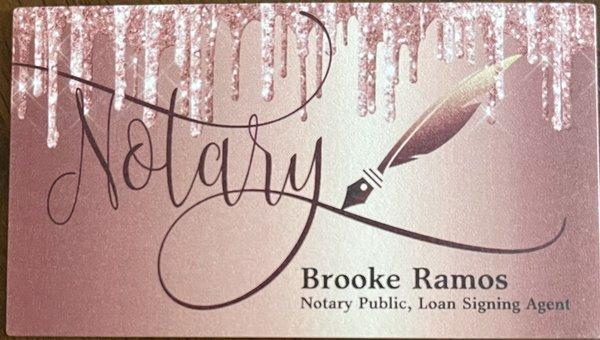 Brooke Ramos, Notary Public