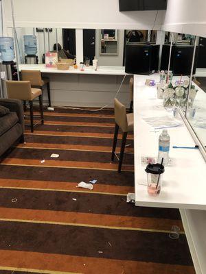 Performer's dressing room after the show.