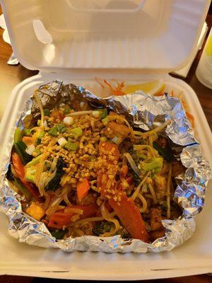 Pad Thai with fried tofu