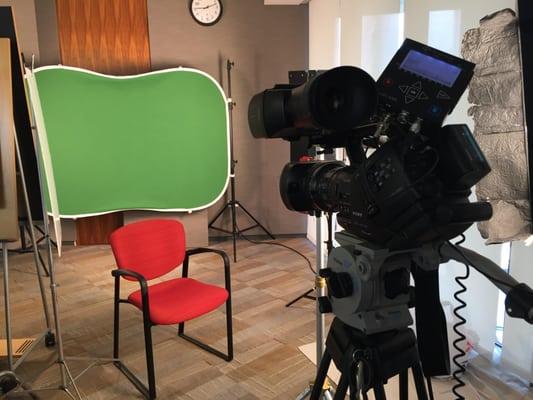 Shooting interviews for a large corporate client today