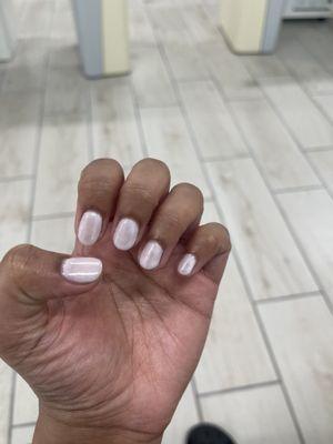 "Fancy Princess," - iGelPolish  White with tiny glitter specks