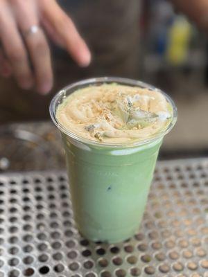 Mexican candy (can't remember the name) matcha latte!