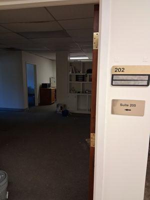 My husband went by to see if maybe he could someone in person to help with our situation. This is what he found.