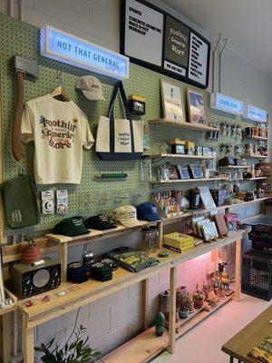 Merchandise, bags, hats and posters