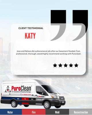 Thank you, Katy, for the 5-star review.
Our team was honored to help after your basement flood.