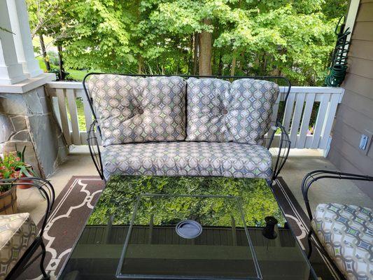 After! Perfect fabric choice per the customer!