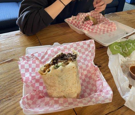Steak burrito