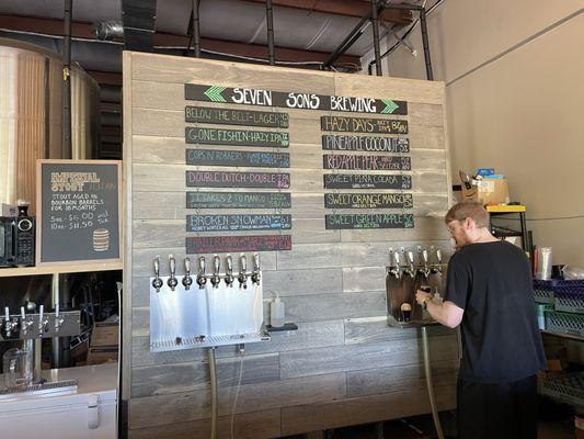 The taplist on June 28, 2025.