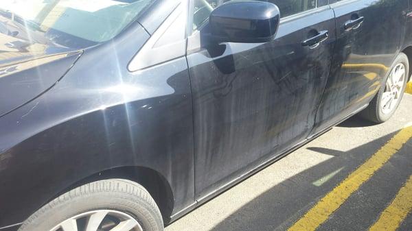 One side of the car after the Putman wash!