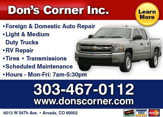 Don's Corner Advertisment