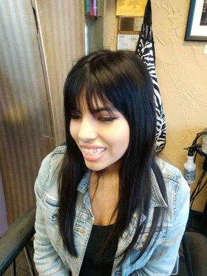 Cynthia Miranda did an amazing job!! She gave me the bangs I've been wanting for well over a year now. I'll definitely be coming back.
