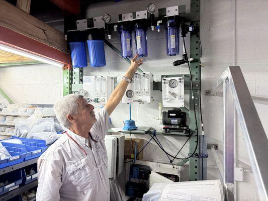 Bill (owner) during a facility walk-thru