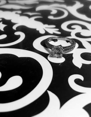 My beautiful, custom made ring from Nick's Fine Jewelry. Thank you so much!