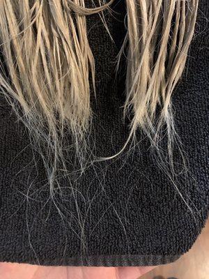 Clumps of hair falling out