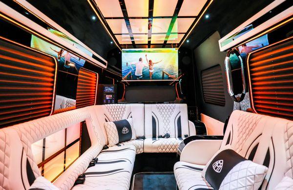 Mercedes Benz sprinter limo interior