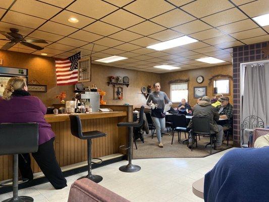 Interior of restaurant