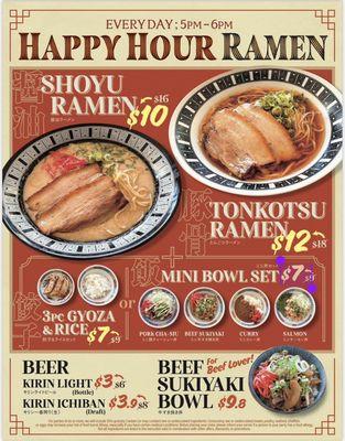 $10 Happy Hour Ramen