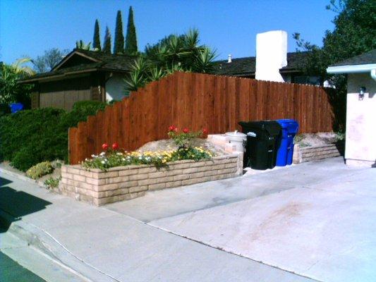 more fences and recessed garbage can alcove