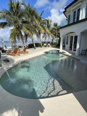 "Now this is poolside perfection! Keeping Cocoa Beach pools crystal clear--because paradise should always look this good.