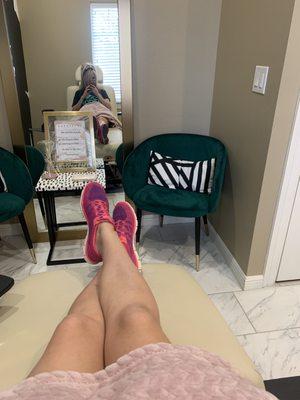 Waiting for my numbing cream to kick in. :)