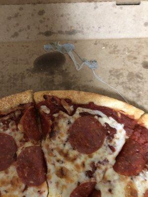 Gum in my pizza
