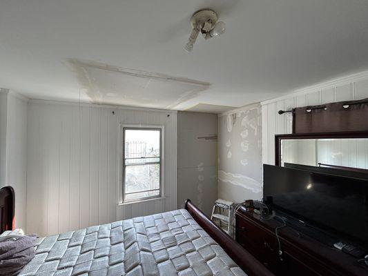 Ceiling repair after water damage