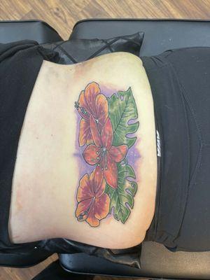 This is a photo of the cover up he did