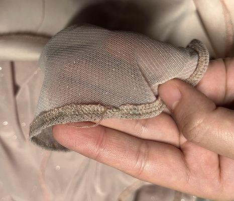 Dress (stretchy) hem- Not intact