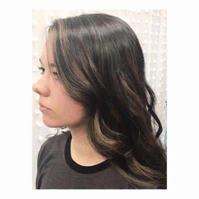 Chocolate swirl Balayage by Sharon Breault