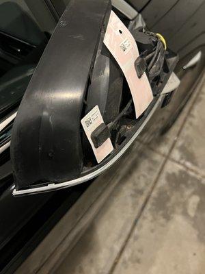 More damage from the $5 car wash.