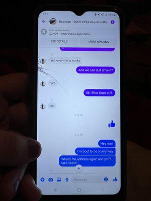 messages from the guy. "JT demon" on facebook.