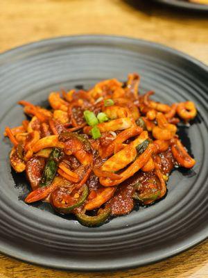 Ojingeo bokkeum aka. spicy stir fried squid