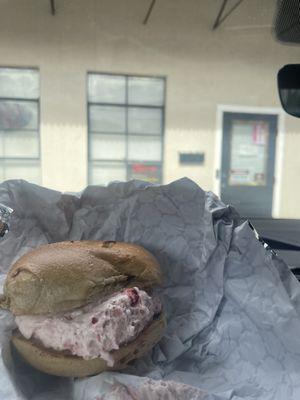 Generous amount of shmear